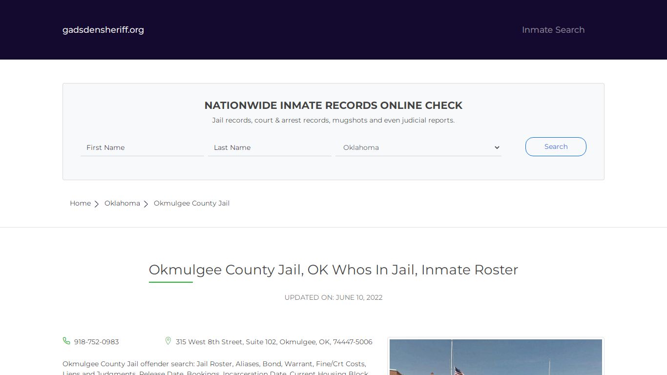 Okmulgee County Jail, OK Inmate Roster, Whos In Jail
